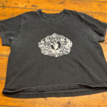 Brandy Melville  Graphic T Shirt Mater Dei Heart Sword Black Women's Small Photo 0