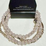 Paparazzi Bracelets -  - set of 4 pink and silver colored beads. Elastic. Roses. New! Photo 3