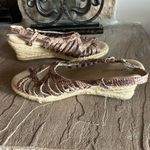 Naturalizer  Wedge Brown Snake Sandals Photo 5