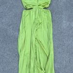 SheIn Lime Green Cut Out Halter Maxi Dress Photo 7