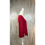 Soma  Women's Size XS Long Sleeve‎ Red Tunic Pocket Front Top V-Neck Blouse Photo 4