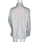 New Balance  Jacket Women Large Gray White Stripe Windbreaker Workout Athleisure‎ Photo 4