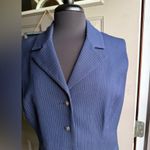 Vintage Doncaster blue pin stripe wool blend business suit vest, size 12 Photo 2