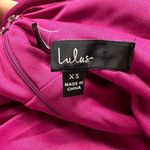 Lulus NWOT Women's XS Heavenly Hues Magenta Maxi Dress Formal V-Neck High Slit Photo 7