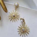 ZARA New!  Golden Sun Earrings Photo 4