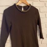 ZARA knit top with beaded neckline size small Photo 1