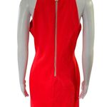 Amanda Uprichard Portia Hot Coral Halter Sheath Dress Size Large Photo 4