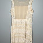 Modcloth A'reve ivory cream boho mesh sleeveless pullover dress size large Photo 2