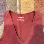 Garage Burnt Orange V Neck Plunge Ribbed Seamless Tank Top Crop Top Size Small Photo 1