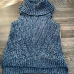 Kensie  Cropped Knitted Chunky Sweater with hood/turtle Neck Women’s Sz S Photo 0