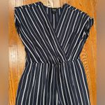 ECI  Navy and White Striped Jumpsuit Photo 3