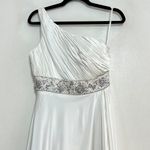 Mac Duggal  68170 Pleated One Shoulder Beaded Waist Gown Photo 3