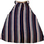 Beautiful Savanna Jane Sleeveless Striped Floral Embroidered Boho Top Small Blue Photo 3