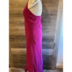 Fushia Silk Dress Cocktail Open Back Custom More Italy Sz Small Party Formal Photo 4