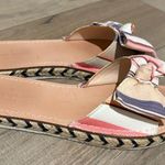 Kate Spade Idalah Sandal Slip On Slide Espadrille Striped Bow pink purple size 7 Photo 0