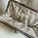 STILA Pleated Shiny Linen Glam Clutch Purse Gold Photo 2