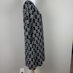 LULU B Dress Womens XS Black Geometric 3/4 Sleeve UPF 50 Travel Resort Nylon Photo 2