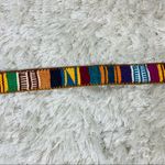 Vintage Leather Bright Woven Camel Belt Sz 30 Tan Photo 5