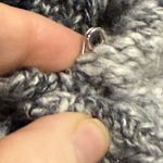 Eddie Bauer Black and Gray Cowl Neck Sweater with Safety Pin Fasteners XS Photo 5