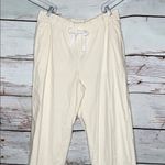 Lane Bryant  NWT Size 16P Cream Soft Linen Blend Mid Rise Pull On Wide Leg Pants Photo 1