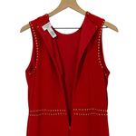 Carmen Marc Valvo  Studded Sleeveless Sheath Dress - Red - 8 Photo 6