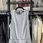 ZARA Small Structured Grey Bubble Hem Mini Dress Photo 4
