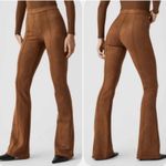 Spanx Faux Suede Flare Pants in Rich Caramel Seamed Pull On 20323R Size Large Photo 1