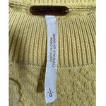 Free People  Eden Textured Short Sleeve Shirt Sun‎ Yellow L Photo 3