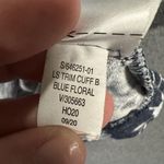 Old Navy Old Navy Shirt Womens Medium Blue Floral Long Sleeve Trim Cuff Pullover Top Photo 9