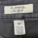 d. jeans New York Gray Denim Shorts Womens 16P Mid Rise Stretch Casual Photo 7