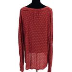 Urban Outfitters  Womens Argyle Diamond V-Neck High Low Hem Blouse Rust Medium‎ Photo 5