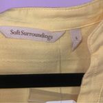 Soft Surroundings NEW L Primavera Tunic in Golden Haze Yellow Button-Up Blouse Photo 3