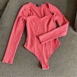 Lulus  Salmon colored rubbed bodysuit size M Photo 0