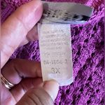Catherines womens crochet open cardigan sweater orchid pink elbow sleeve 3X Photo 11