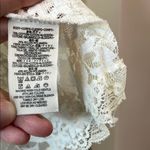 Free People  Sheer Floral Lace Ruffled Blouse with Bell Sleeve - Size Small Photo 14