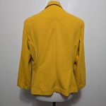 Anne Klein  Yellow Blazer Open Front Pockets Business Casual Career Medium Photo 4