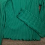 Forever 21 Green Ribbed Turtleneck Sweater Top Photo 5