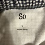 Mini Mid Thigh Gingham Skirt Black Photo 1