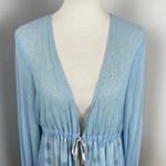 We Are HAH  Blue Make it a Double Reversible Lace Robe Medium Hot As Hell Photo 4