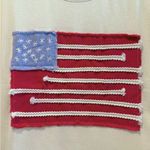 easel Let Freedom Ring Short Sleeve USA Flag Tee Off White Lightweight Terry LG Photo 2