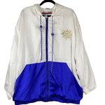Maggie Barnes  Jacket Womens XL 1X White Nylon Vintage Sun Hoodie Windbreaker Photo 0