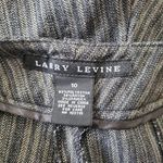 Larry Levine  Women's Wide Leg Gray Striped Capri Pants 10 Photo 7