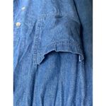 Vintage Denim Midi Dress Blue J Pockets Button Photo 7