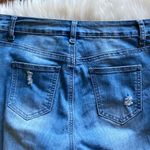 Indigo Thread Metallic Patchwork Distressed Ankle Jeans Photo 4