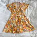 Marine layer Camila A-Line Minidress in Yellow Vintage Floral Print Size M Photo 1