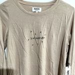 Mate the Label NWT "Introvert" Long Sleeve Tee in Latte - S/M Photo 1