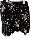 LC Lauren Conrad Black and Pink Floral Mini Skirt Photo 2