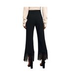 Lulus  Catch a Crutch black fringe crop womens pants L Photo 4