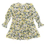 Pomander Place Palmetto Garden Kenzo Long Sleeve Mini Dress Floral Medium M Blue Photo 6
