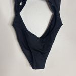 SKIMS  Black cutout swimsuit monokini in color onyx size large beach boat resort Photo 4
